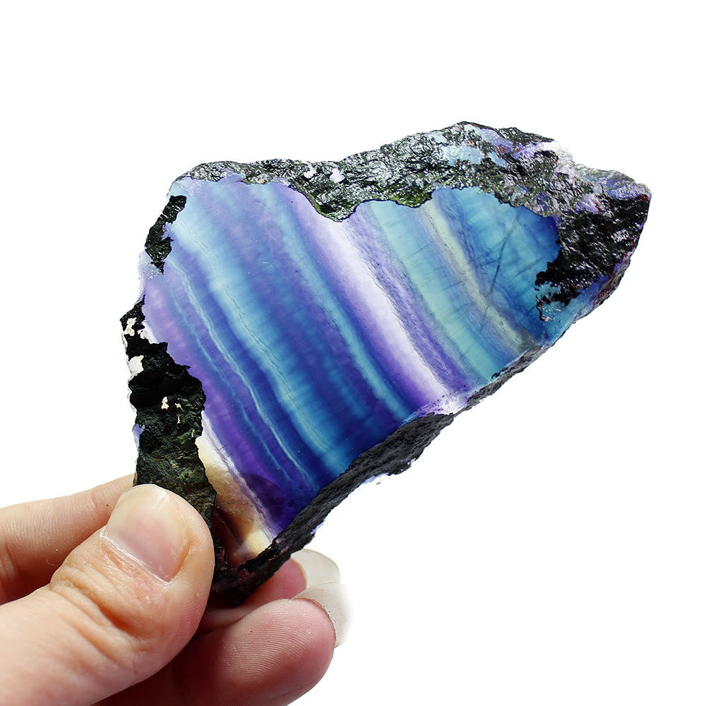 Olivenorma Natural Rough Rainbow Fluorite Gemstone Decoration