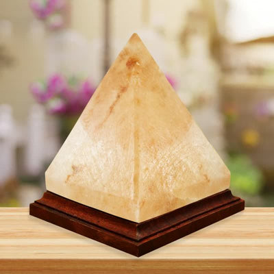 Olivenorma Fascinating Pyramid Himalayan Pink Salt Lamp