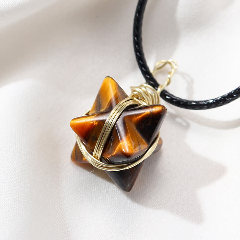 DIVINE LIGHT VEHICLE - Crystal Merkaba Necklace