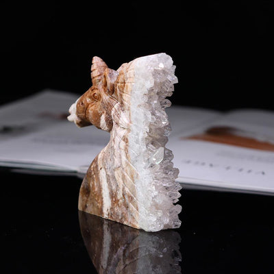 Olivenorma Natural Clear Crystal Unicorn Gemstone Decoration