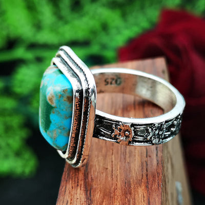 Olivenorma Emperor Stone Embossed Rose Ring - image 3
