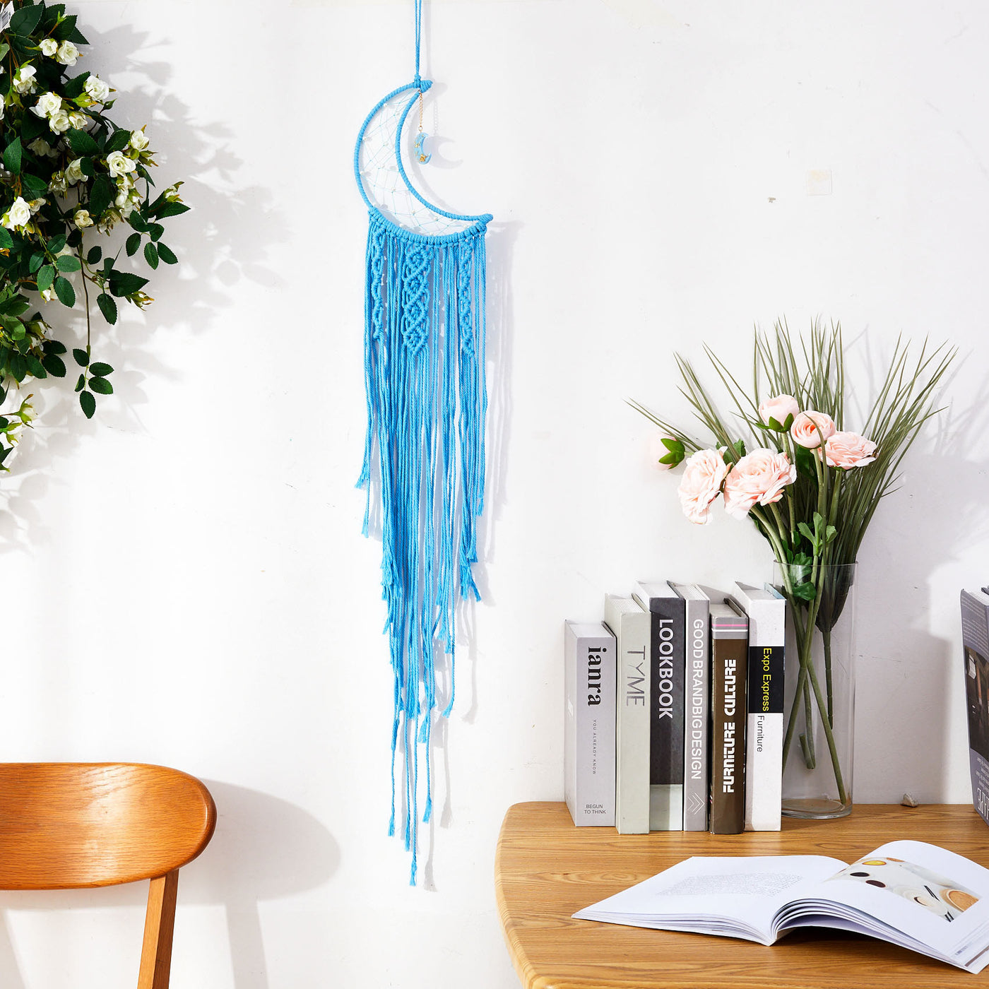 Olivenorma Star Moon Macrame Tassel Dream Catcher