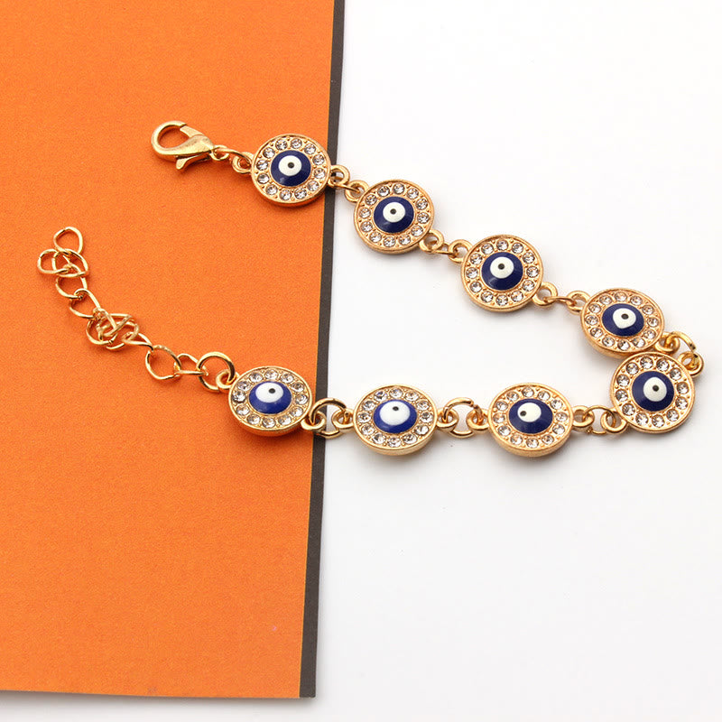 Olivenorma "Always Protected" Gold Chain Evil Eye Bracelet