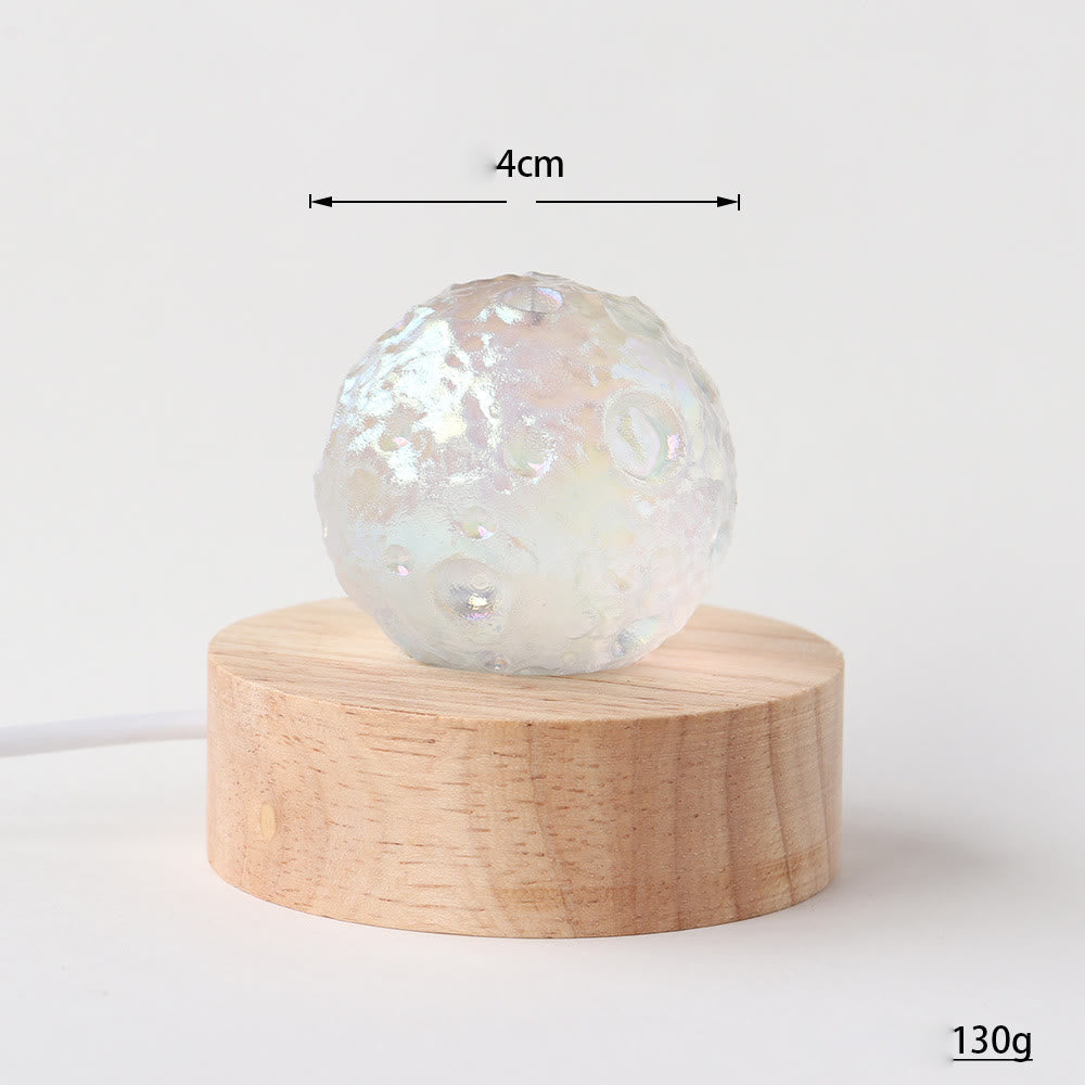 Olivenorma Clear Crystal Electroplated Moon Shape Crystal Lamp