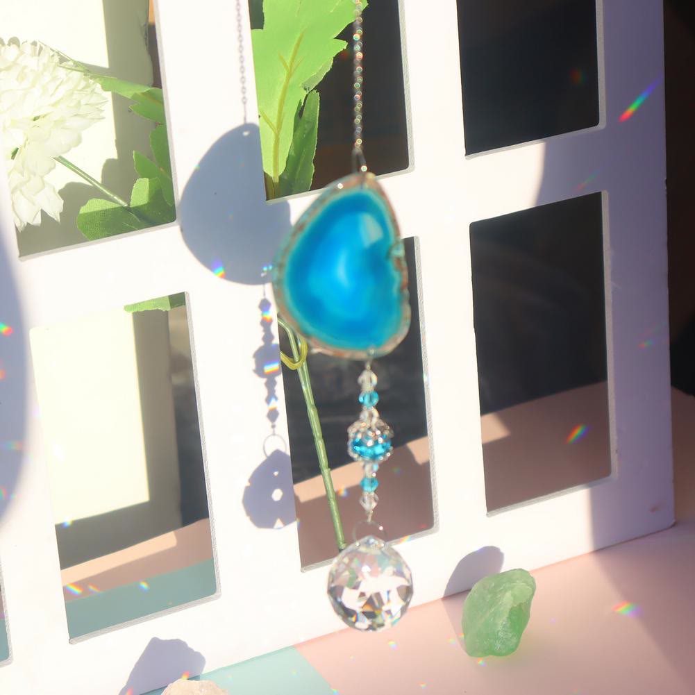 Olivenorma Handmade Hanging Pendant Sun Crystal Wind Chime