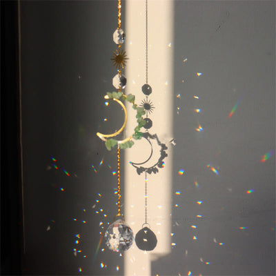 Olivenorma Moon Suncatcher Wall Hanging Wind Chime