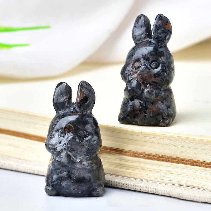 Olivenorma Natural Crystal Carrot Rabbit Carving Gemstone Decoration - Yooperlite - image 15