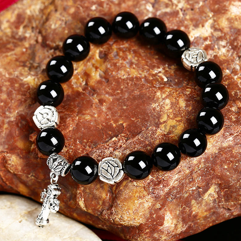 Olivenorma Natural Crystal Cross Symbol Bracelet