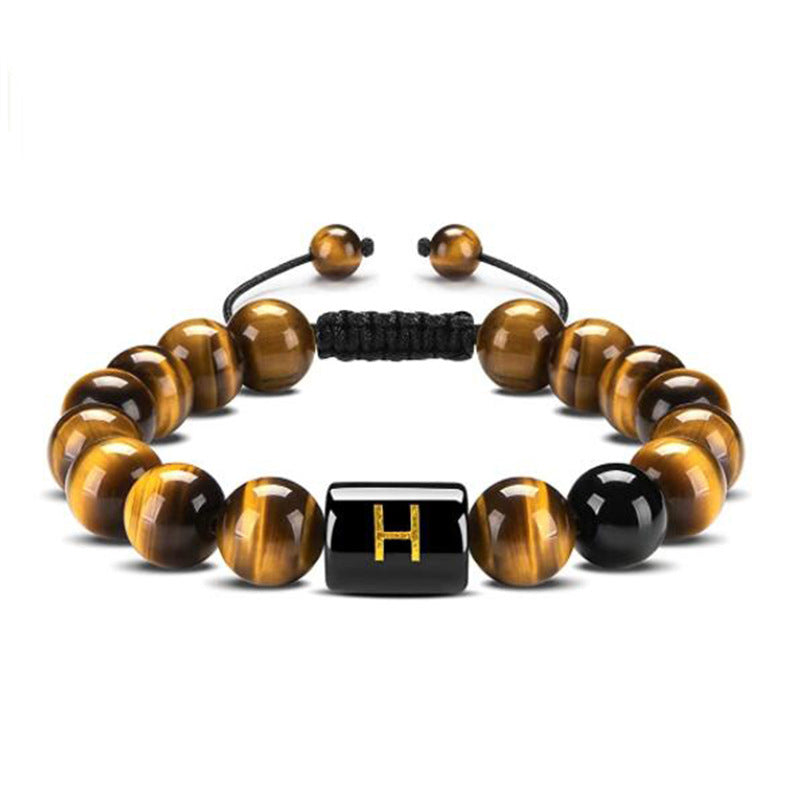 Tiger Eye Letter Protection Bracelet