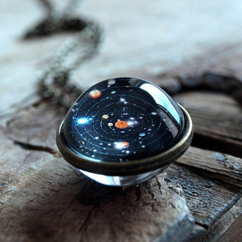 Olivenorma Solar System Galaxy Necklace