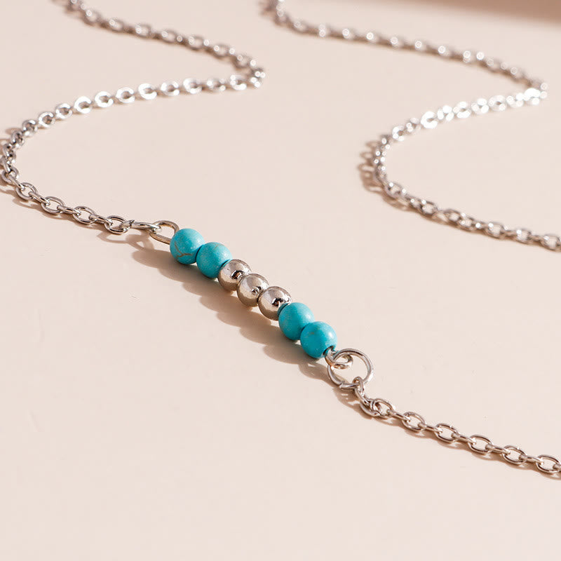 Olivenorma Turquoise Leaf Pendant Bohemian Necklace - image 7