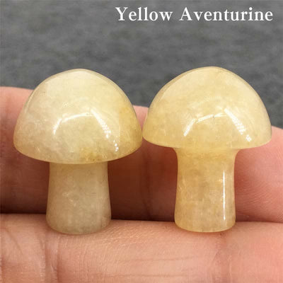 Olivenorma Natural Crystal Mini Mushroom Decoration  - Yellow Aventurine - image 20
