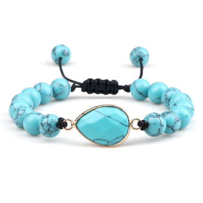 Olivenorma Cat's Eye Stone Beaded Opalite Bracelet