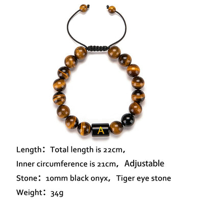 Tiger Eye Letter Protection Bracelet