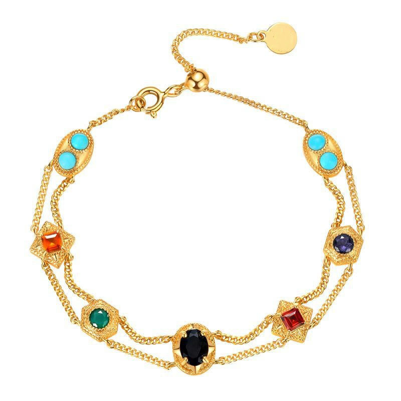 Olivenorma Western Retro Style Double Layer Bracelet