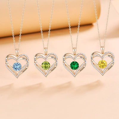 Olivenorma "I love you for always and forever" - Birtshtone Heart Necklace - image 34