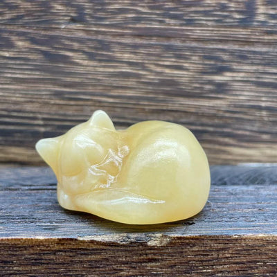 Olivenorma 4cm Natural Crystal Nap Cat Gemstone Decoration