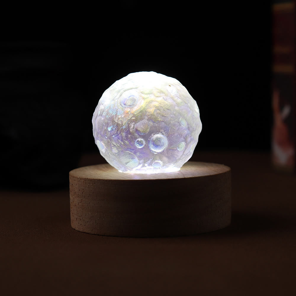 Olivenorma Clear Crystal Electroplated Moon Shape Crystal Lamp