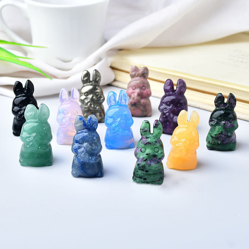 Olivenorma Natural Crystal Carrot Rabbit Carving Gemstone Decoration - image 0