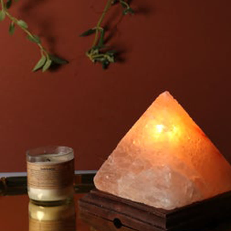 Olivenorma Fascinating Pyramid Himalayan Pink Salt Lamp