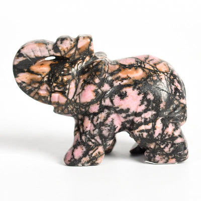 Olivenorma 1.5/2 Inches Carved Elephant Figurine Gemstone Decoration