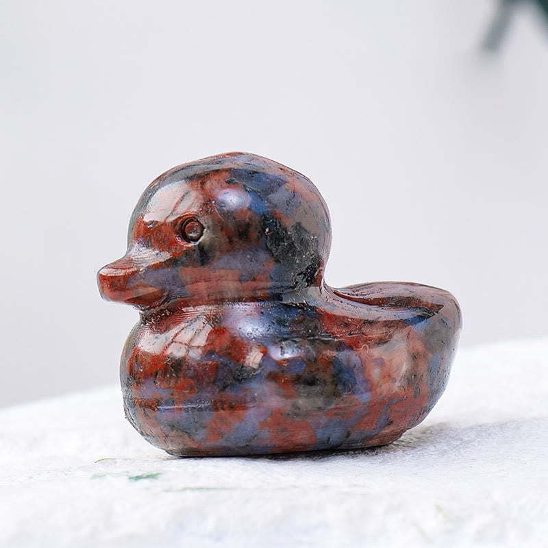Olivenorma 1.2Inch Quartz Crystal Duck Carving Gemstone Decoration - Red Amphibole - image 12