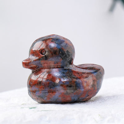 Olivenorma 1.2Inch Quartz Crystal Duck Carving Gemstone Decoration - Red Amphibole - image 12