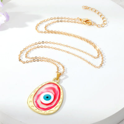 Olivenorma Multicolor Epoxy Evil Eye Necklace