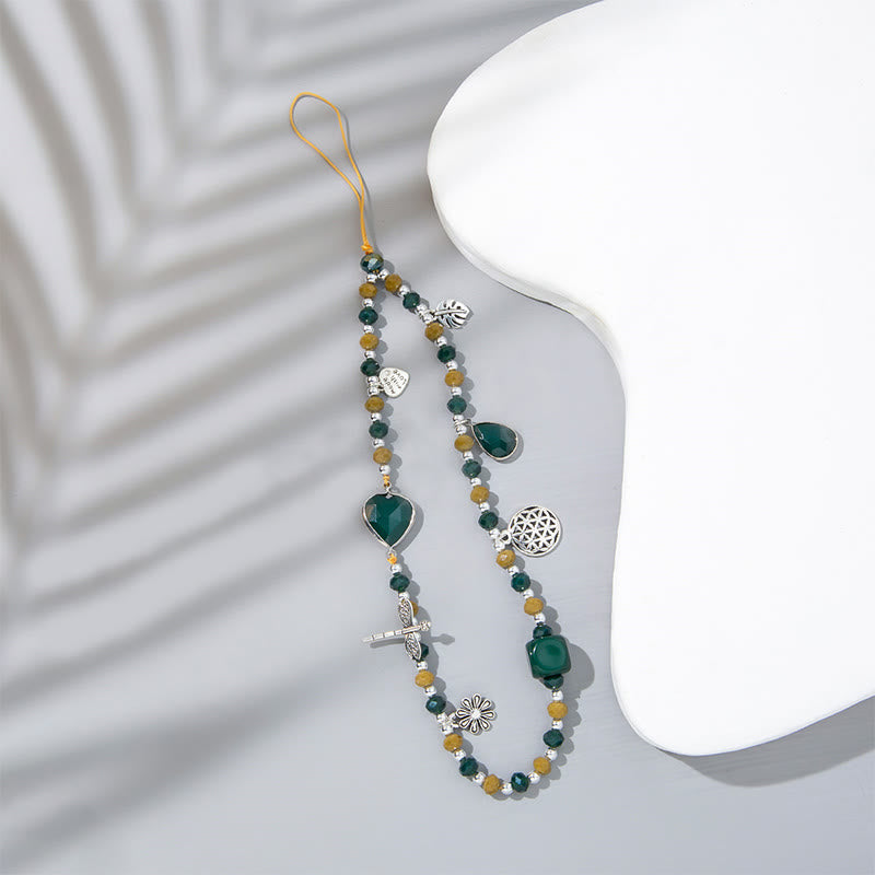 Olivenorma Crystal Pearl Drop Heart Shape Phone Strap - image 12