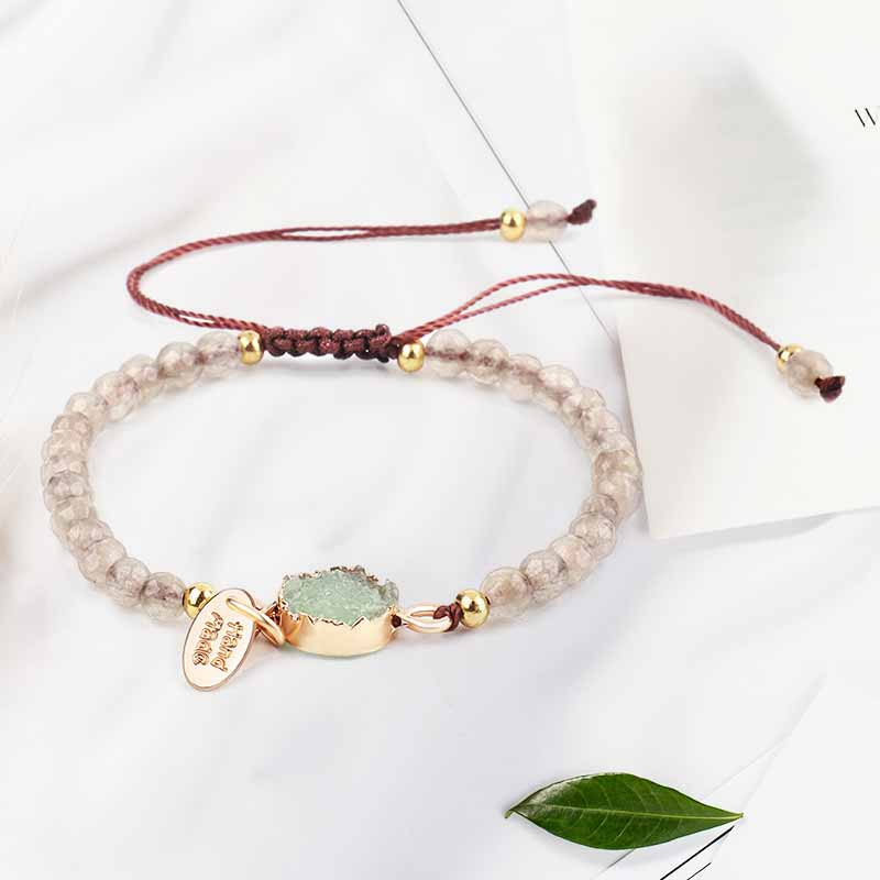 Olivenorma Rose Quartz Green Aventurine Amethyst Bracelet