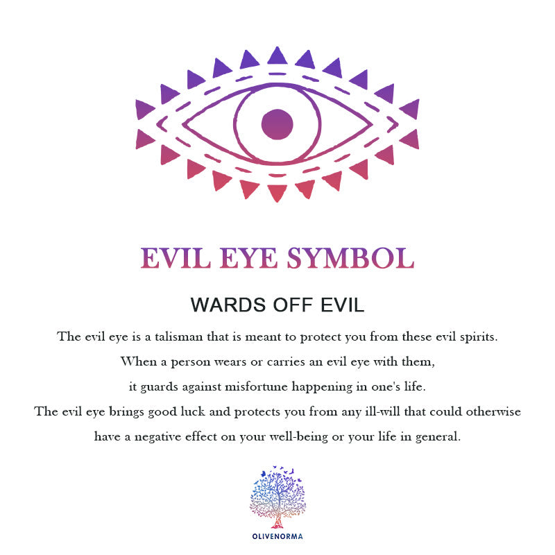 Olivenorma "We are protected" Evil Eye Cross Necklace