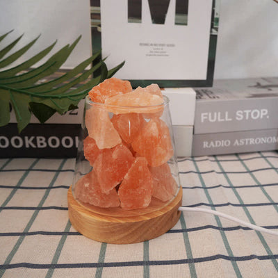 Olivenorma Goblet of Fire Shape Crystal Or Himalayan Pink Salt Lamp