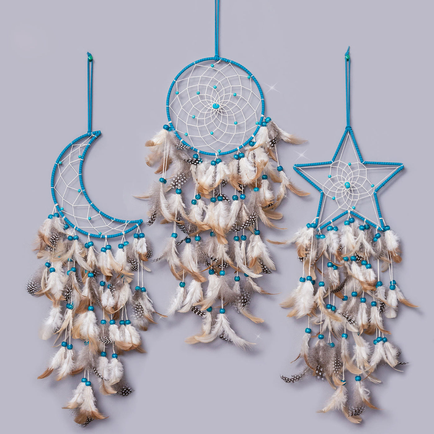 Olivenorma Turquoise Moon Stars Sun Shape Dream Catcher