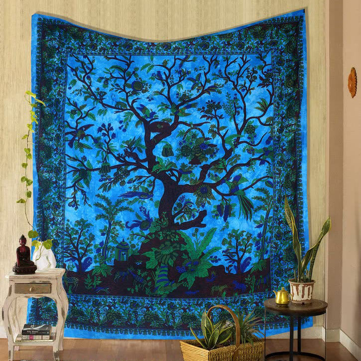 Olivenorma Green Tree Of Life Wall Hanging Psychedelic Tapestry