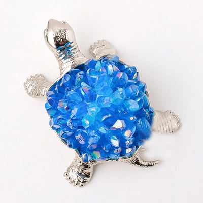 Olivenorma Natural Crystal Cluster Turtle Ornament Lamp Gemstone Decoration