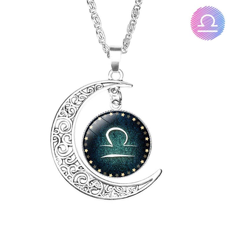 Olivenorma Moon Healing Zodiac Necklace