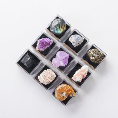 Olivenorma 9pcs Set Natural Crystal Set Gift Box