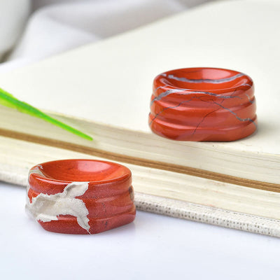 Olivenorma Natural Mineral Crystal Base Round Ball Holder Gemstone Decoration - Red Jasper - image 11