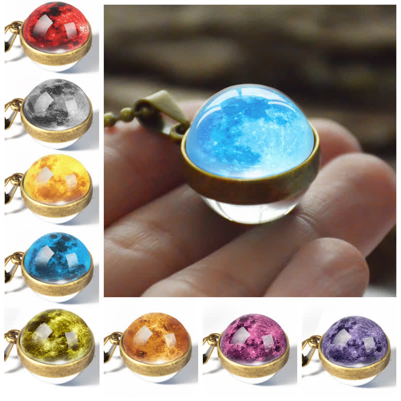 Olivenorma Colors Moon Glass Sphere Necklace