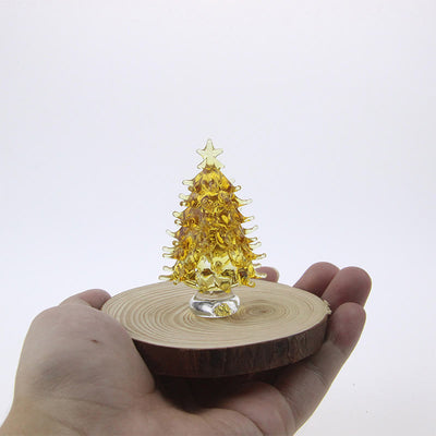 Olivenorma Crystal Glass Christmas Tree Home Gemstone Decoration