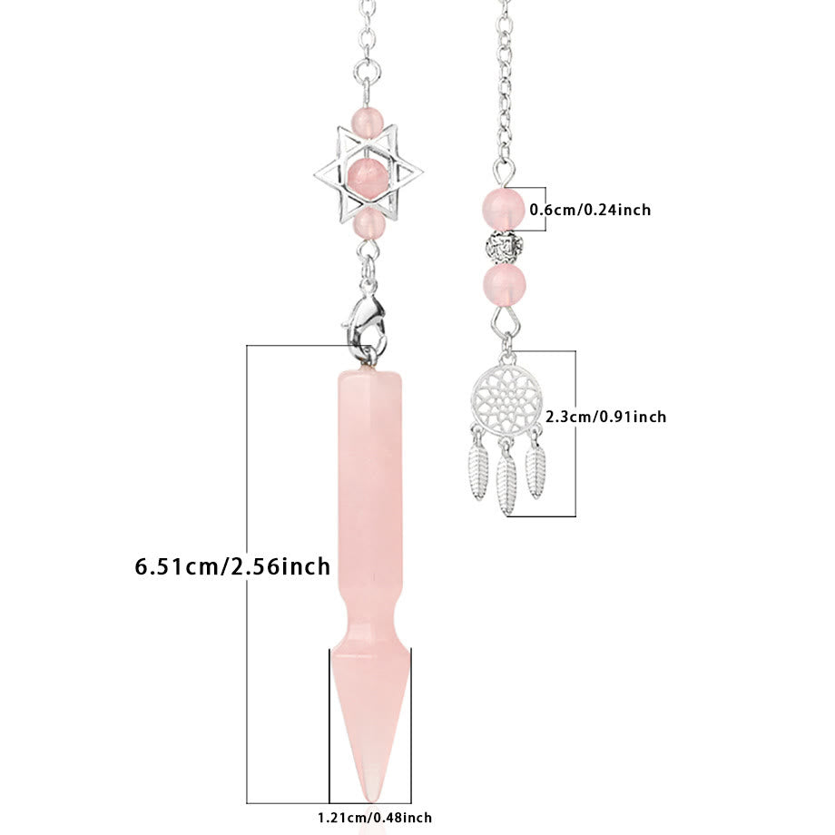 Olivenorma Natural Crystal Metatron Lotus Pendulum