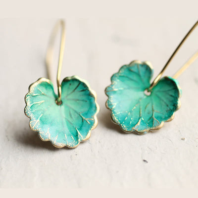 Olivenorma Turquoise Leaf Earrings