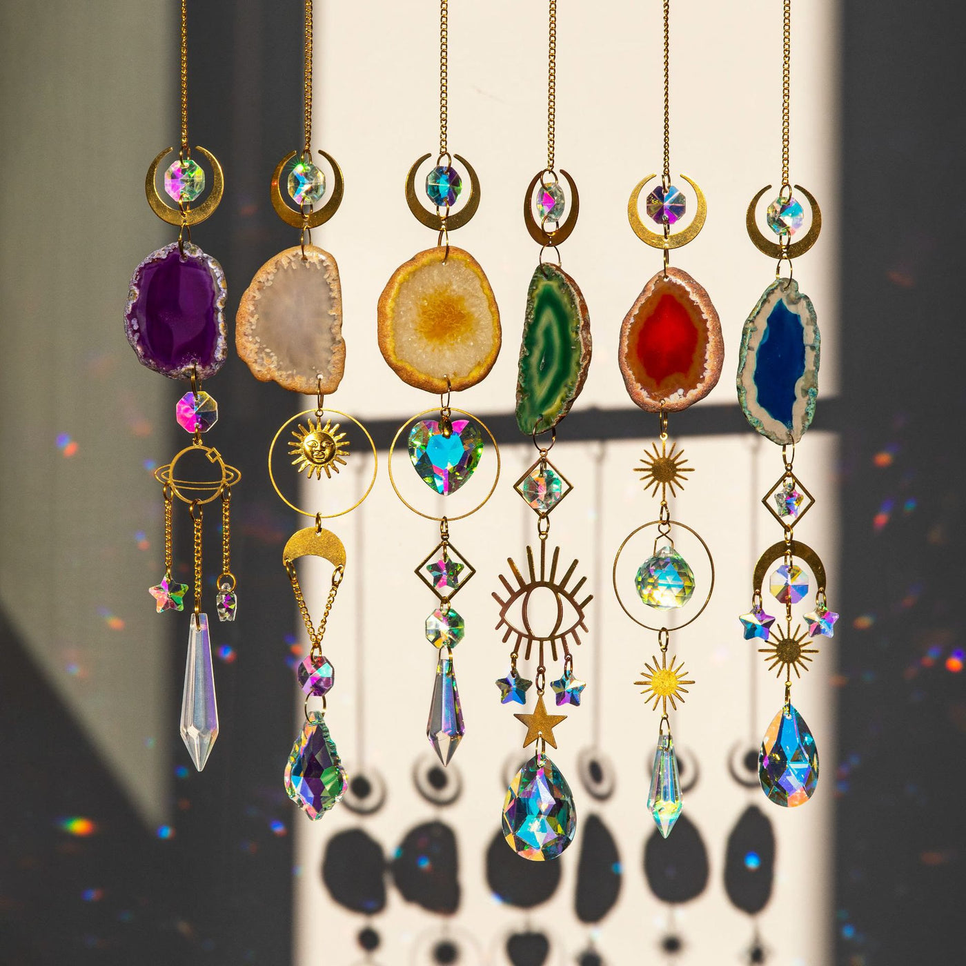 Olivenorma Agate Suncatcher Wind Chime