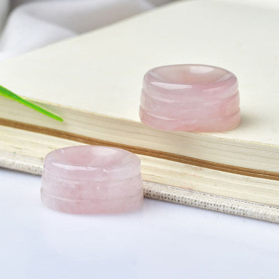 Olivenorma Natural Mineral Crystal Base Round Ball Holder Gemstone Decoration - Rose Quartz - image 15