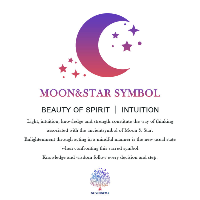 Olivenorma Sapphire Moon Star Gold-plated Copper Necklace