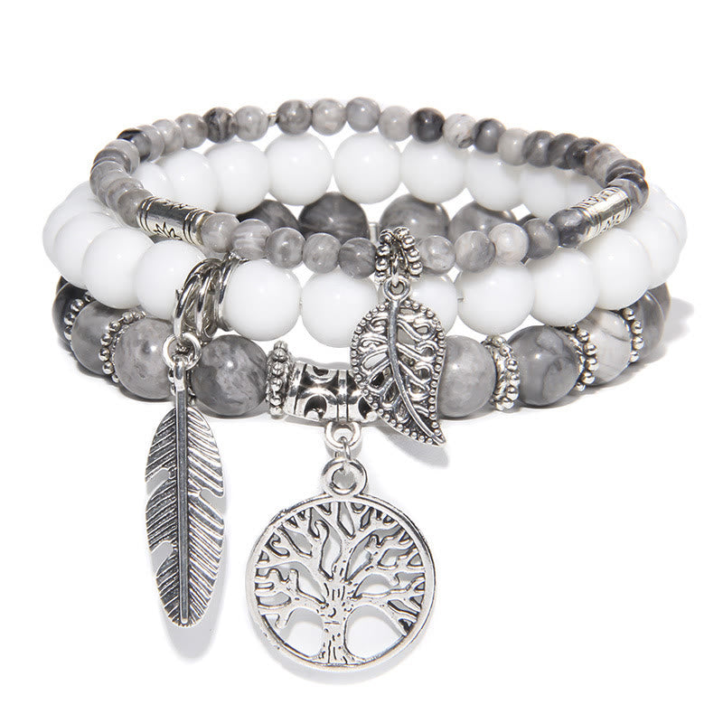 Olivenorma "Nature's Healing Moments" Tree Of Life 3 Pieces Bracelet Set