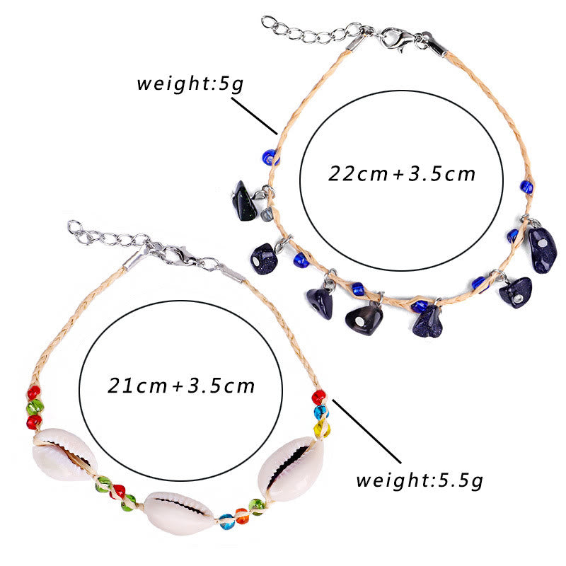 Olivenorma Natural Crystal Gravel Pendant Bracelet Anklet