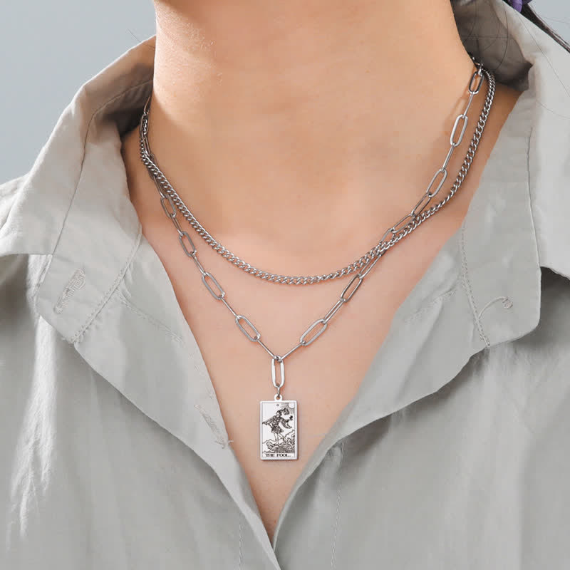 Olivenorma Tarot Card Double Chain Necklace