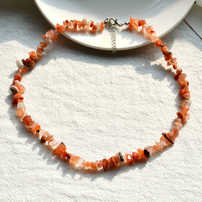 Olivenorma Irregular Shaped Polished Crystal Stone Necklace - Red Agate - image 24