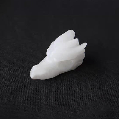 Olivenorma 1.5Inch Crystal Dragon Skull Statue Gemstone Decoration - White Jade - image 14